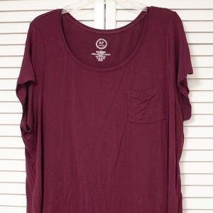 Burgundy Pocket T-shirt (2X)
